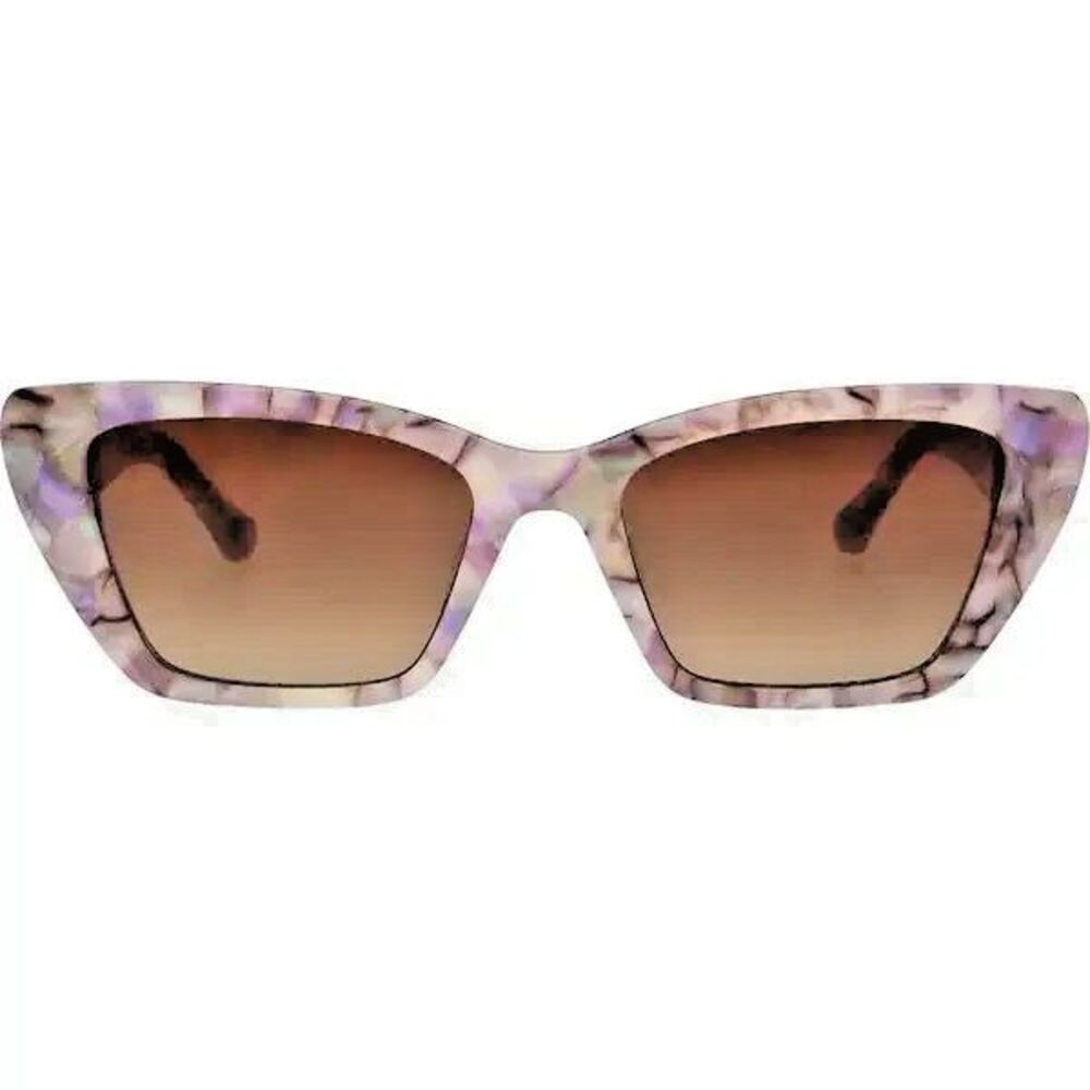 NWOT Florence by Mills FBM 5004 Cat Eye Pearl Pink Marble 53 mm Sunglasses